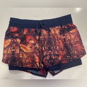 Calia Carrie Underwood 2 in 1 Sand Mandala Athletic Running Shorts